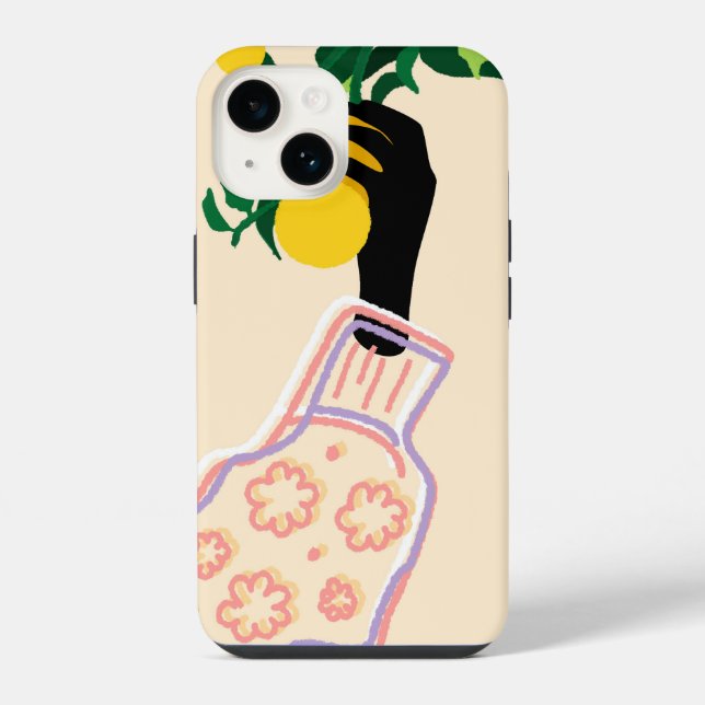 Zitrus-Touch iPhone 14 Hülle (Rückseite)