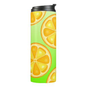 Zitrus TROPICAL SOMMER FRUIT Orange Zitronen Slice Thermosbecher