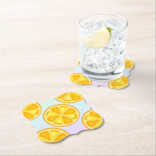 Zitrus TROPICAL SOMMER FRUIT Orange Zitronen Slice Untersetzer