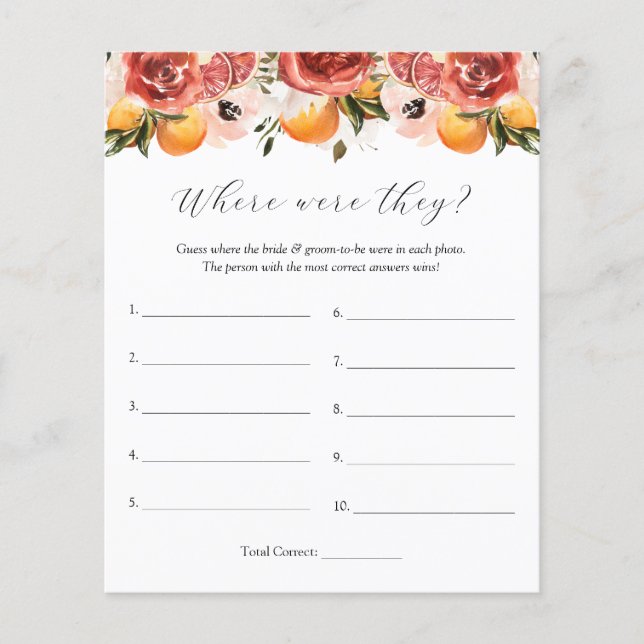 Zitrus und Grüne, wo sie spielten (Vorderseite)