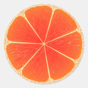 Zitrusblut Orangenfrucht-Slice Runder Aufkleber
