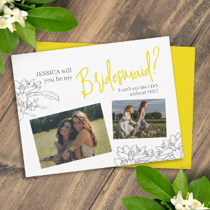Zitrusblüte gelb wirst du meine Bridesmaid sein Mitteilungskarte