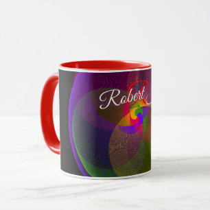 Zitrusfarbige geometrische Kaffeetasse