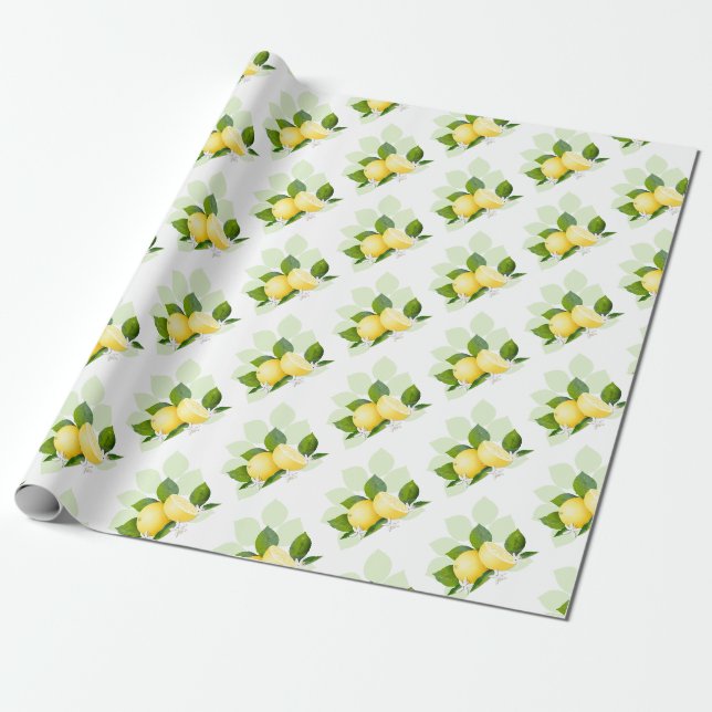 Zitrusfrucht Botanisch Geschenkpapier (Ungerollt)