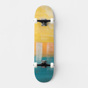 Zitrusfrucht fängt I auf Skateboard