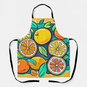 Zitrusfrucht-Kunst-Design Schürze