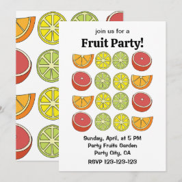 Zitrusfrucht-Party Einladung