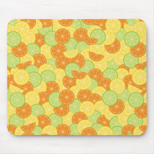 Zitrusfrucht-Scheiben Mousepad (Vorne)