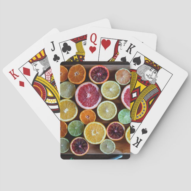 Zitrusfrucht Spielkarten (Rückseite)