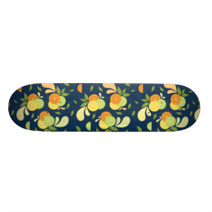 Zitrusfrucht-Spritzen-Illustration Skateboard