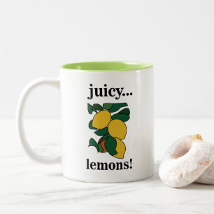 Zitrusfrucht Zitrone Zweifarbige Tasse