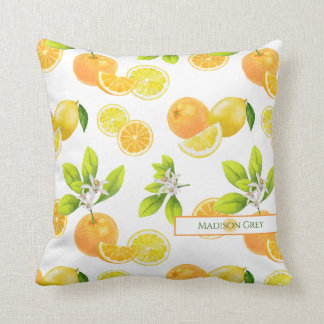 Zitrusfrüchte Art Orange und Zitronen Patten Kissen