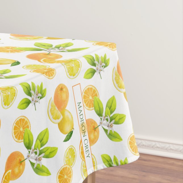Zitrusfrüchte Art Orange und Zitronen Patten Tischdecke (Beispiel)