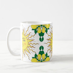 Zitrusfrüchte aus tropischer Zitrusfrüchte mit Blu Kaffeetasse