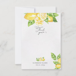 Zitrusfrüchte Baby Dusche danke Karte