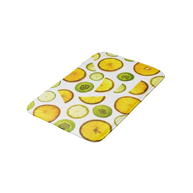 Zitrusfrüchte Bath Mat Badematte (Schrägansicht)