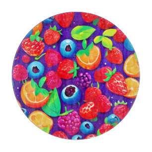 Zitrusfrüchte & Beeren-Explosion Schneidebrett