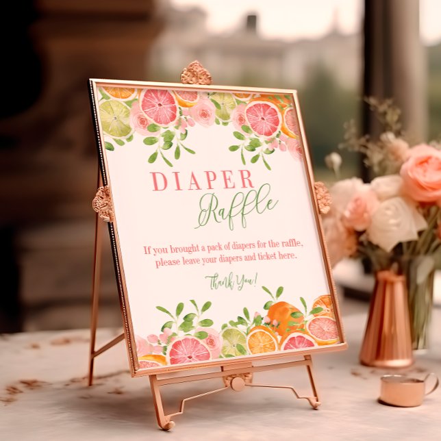 Zitrusfrüchte & Blume Windelwulst Poster (Von Creator hochgeladen)