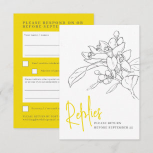 Zitrusfrüchte-Blüte Zitrusfrüchte UAWG RSVP Karte