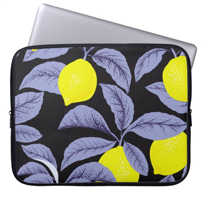 Zitrusfrüchte, botanisches Vintages Design. Laptopschutzhülle (Vorderseite)