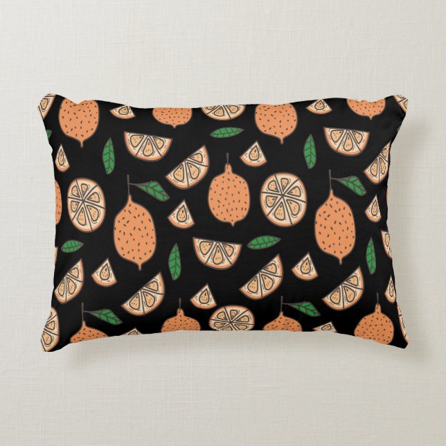 Zitrusfrüchte Dekokissen (Vorderseite)