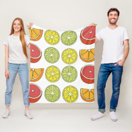 Zitrusfrüchte Fleecedecke