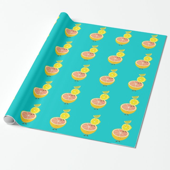 Zitrusfrüchte Geschenkpapier (Ungerollt)