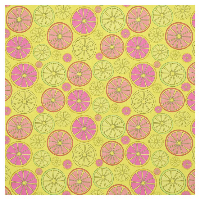 Zitrusfrüchte (Grapefruit Lemon Limon Orange) Stoff (Muster)