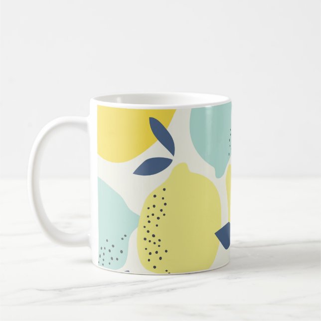 Zitrusfrüchte, lebendiges, nahtloses Muster. Kaffeetasse (Links)