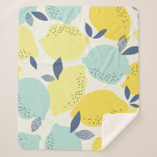 Zitrusfrüchte, lebendiges, nahtloses Muster. Sherpadecke