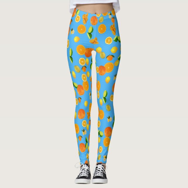Zitrusfrüchte Leggings (Vorderseite)