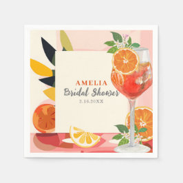 Zitrusfrüchte-Liebe im ersten Spritz-Brautparty Serviette