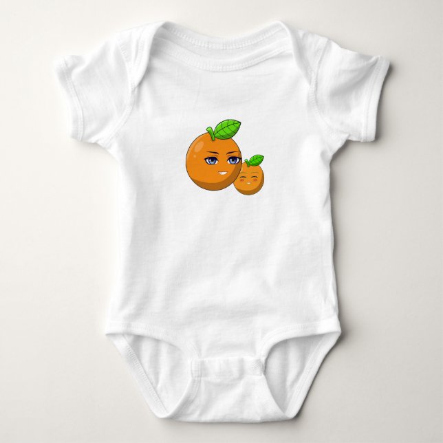 Zitrusfrüchte-Liebe - liebende Orangenmehle und -S Baby Strampler (Vorderseite)