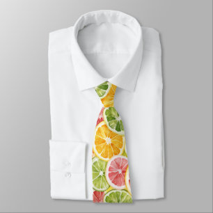 Zitrusfrüchte Limette Zitrone Orange Grapefruit Krawatte