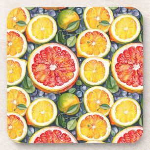 Zitrusfrüchte, Limonen und Zitronenfrüchte Getränkeuntersetzer