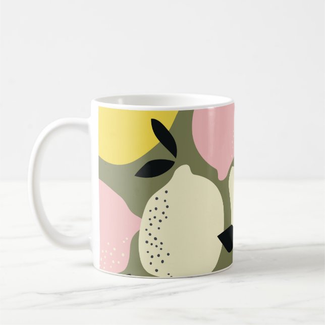 Zitrusfrüchte Nahtloses Muster Kaffeetasse (Links)