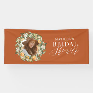 Zitrusfrüchte, Orangen + Blüten Brautparty Party C Banner