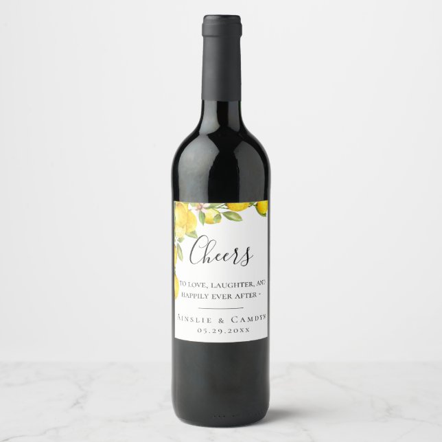 Zitrusfrüchte Orchard, Personalisiertes Weinlabel Weinetikett (Vorderseite)