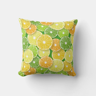 Zitrusfrüchte-Scheiben Pop Art 3 Kissen
