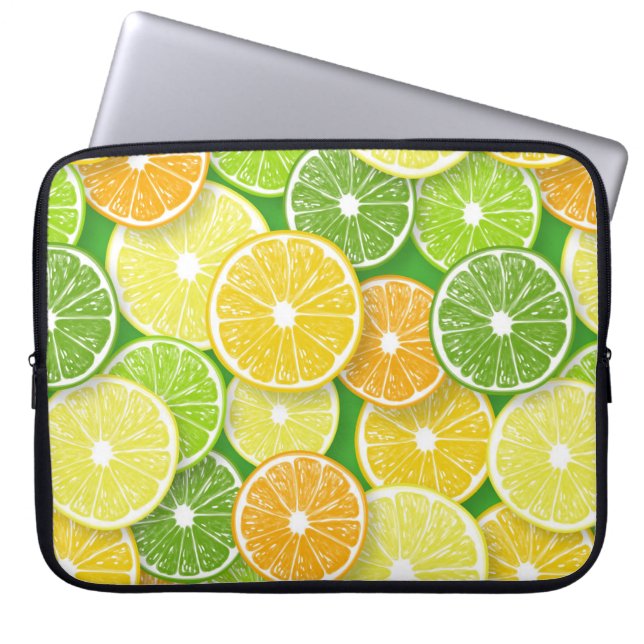 Zitrusfrüchte-Scheiben Pop Art 3 Laptopschutzhülle (Vorderseite)