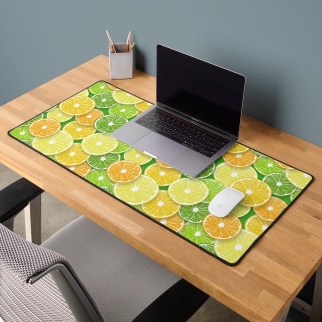 Zitrusfrüchte-Scheiben Pop Art 3 Schreibtischunterlage (Büro 2)