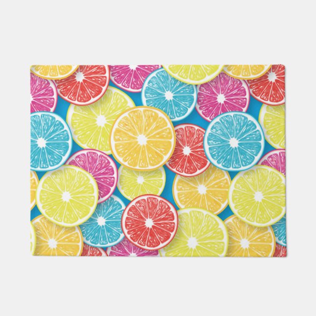 Zitrusfrüchte Scheiben Pop Art Fußmatte (Vorderseite)