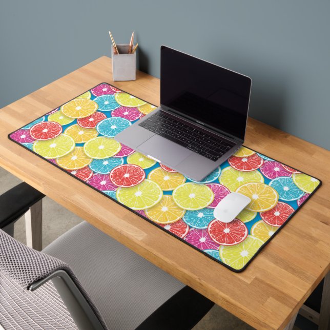 Zitrusfrüchte Scheiben Pop Art Schreibtischunterlage (Büro 2)