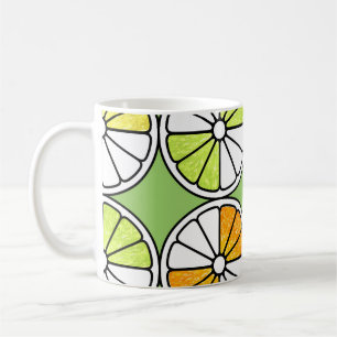 Zitrusfrüchte, Sommer nahtlos. Kaffeetasse