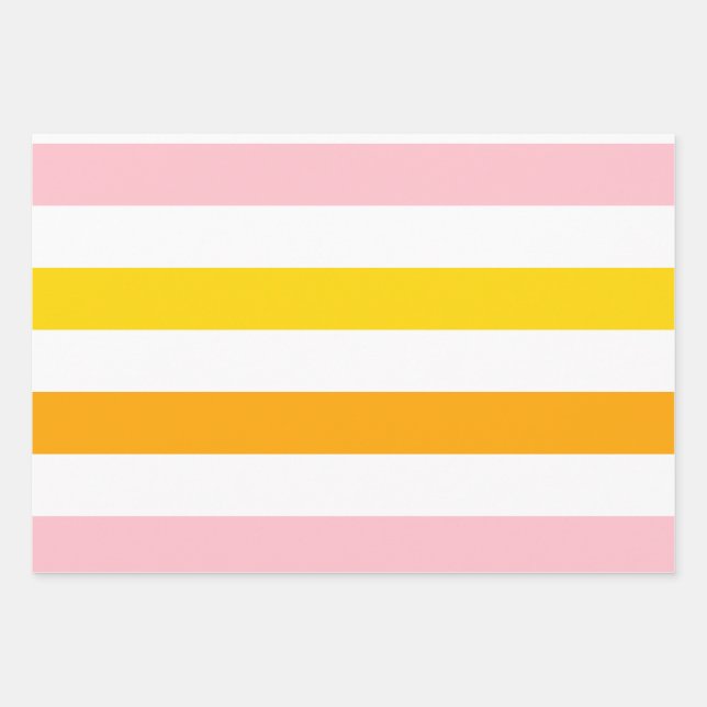 Zitrusfrüchte Umhüllungspapier Flachblatt Set 3 Geschenkpapier Set (Vorderseite)