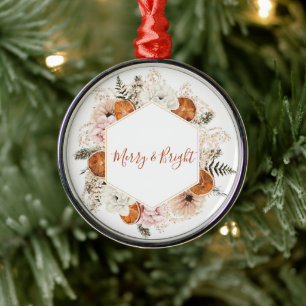Zitrusfrüchte und Blüten, Merry und Helle Ornament Aus Metall