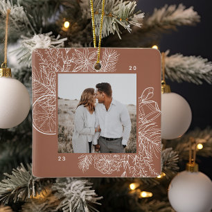 Zitrusfrüchte und Gewürze Elegantes Foto Keramikornament