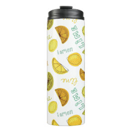 Zitrusfrüchte und Limone Zitrusfrüchte Thermosbecher