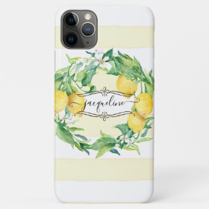 Zitrusfrüchte Wasserfarbe breiter Streifen Blumen Case-Mate iPhone Hülle