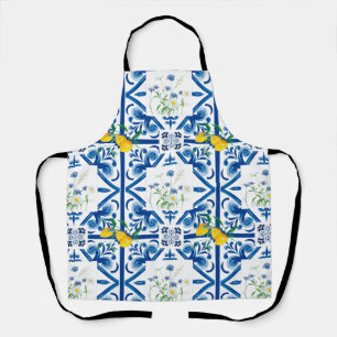 Zitrusfrüchte, Zitronen, mediterran Schürze